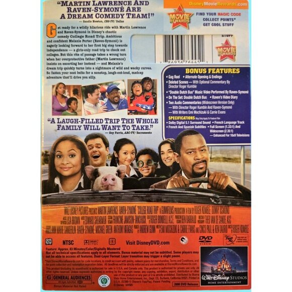 Walt Disney College Road Trip DVD Martin Lawrence Comedy - Picture 2 of 2